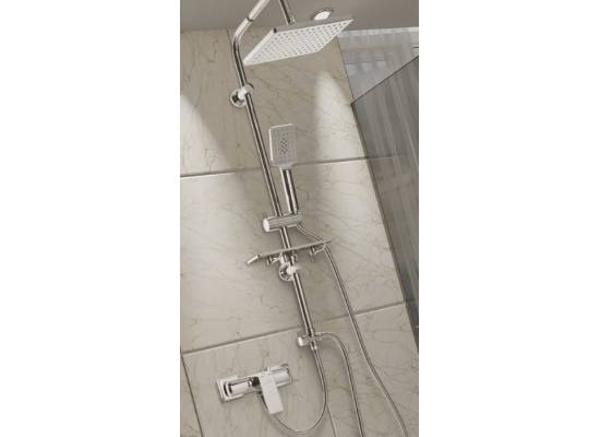 Zestaw natryskowy z deszczownicą INVENA NYKS AU-32-001-G chrom