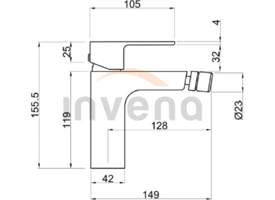 Bateria bidetowa INVENA NYKS BB-28-001-S chrom
