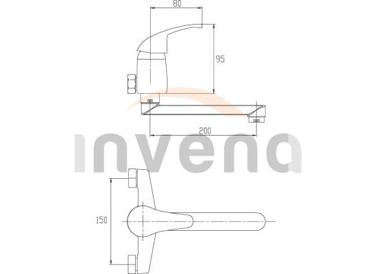 Bateria INVENA MITRIS BC-79-001-B chrom