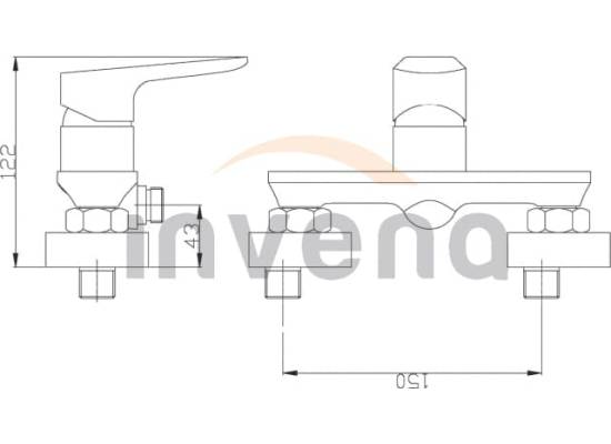 Bateria prysznicowa INVENA DOKOS BN-19-001-V chrom