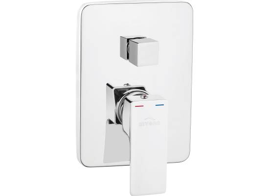 Bateria podtynkowa z przełącznikiem INVENA NYKS BP-28-002-A chrom (2-funkcyjna)