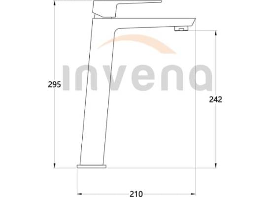 Bateria umywalkowa wysoka INVENA PAROS BU-09-W01-A chrom
