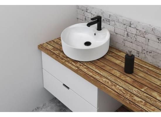 Bateria umywalkowa INVENA SIROS BU-90-004-A czarny mat