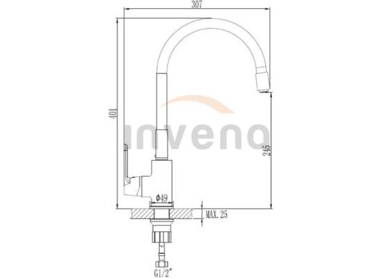 Bateria INVENA JOGA BZ-32-L02-C biały + chrom