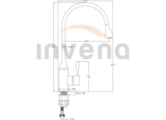 Bateria INVENA PINGO BZ-55-L08-L czarny mat + chrom