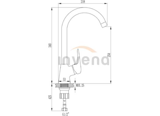 Bateria INVENA CORSO BZ-81-L04-X czarny mat