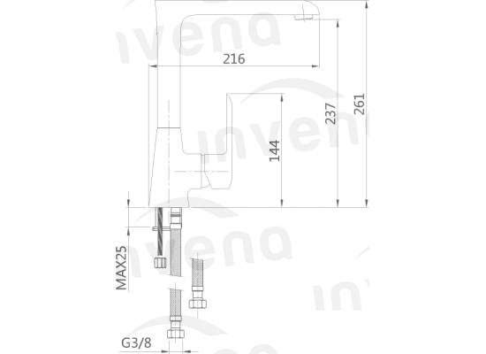 Bateria INVENA SIROS BZ-90-L04-A czarny mat
