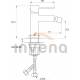 Bateria bidetowa INVENA GLAMOUR BB-02-001-V chrom
