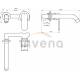 Bateria umywalkowa podtynkowa INVENA SIROS BP-90-U01-A chrom