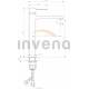 Bateria umywalkowa wysoka INVENA GLAMOUR BU-02-W04-V czarny mat