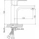 Bateria umywalkowa INVENA NYKS BU-28-001-S chrom