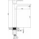 Bateria umywalkowa wysoka INVENA NYKS BU-28-W01-S chrom