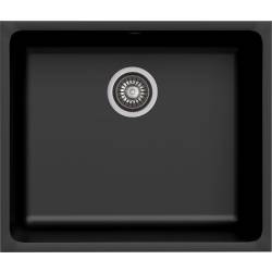 _RABAT %_|_wysyłka 24H*_ | Zlew KERNAU KGS U 60 1B DEEP BLACK (czarny mat)