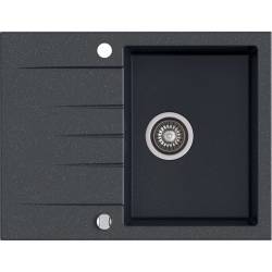 _RABAT %_|_wysyłka 24H*_ | Zlew KERNAU KGS V 4565A 1B1D BLACK METALLIC (czarny metaliczny)