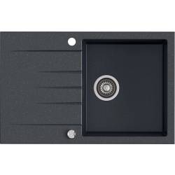 _RABAT %_|_wysyłka 24H*_ | Zlew KERNAU KGS V 45A 1B1D BLACK METALLIC (czarny metaliczny)