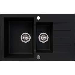 Zlew KERNAU KGS A 6079 1,5B1D DEEP BLACK (czarny mat)