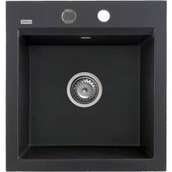_RABAT %_|_wysyłka 24H*_ | Zlew KERNAU KGS M 45 1B BLACK METALLIC (czarny metaliczny)
