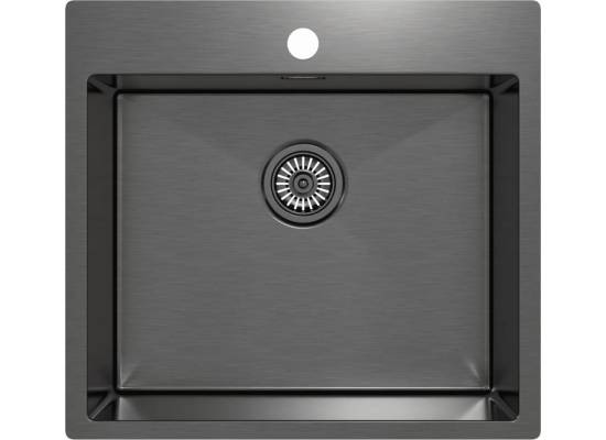 _RABAT %_|_wysyłka 24H*_ | Zlew KERNAU KSS V 62 1B SS stal GUN METAL (grafitowy)