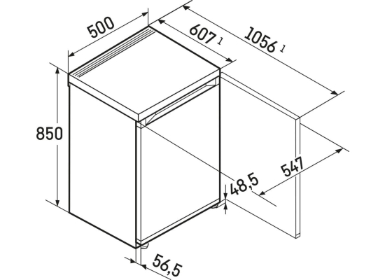 _kod RABAT 6%_|_10 lat GWARANCJI_ | Lodówka wolnostojąca podblatowa LIEBHERR Rd 1201 Pure | 85cm