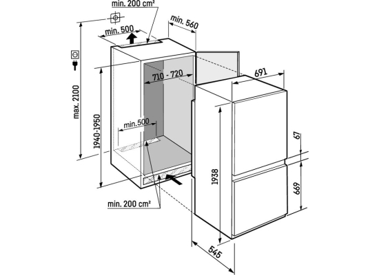 _kod RABAT 3%_|_10 lat GWARANCJI_ | Lodówka do zabudowy LIEBHERR ICBNSd 7623 Plus | XXL 71cm | BioFresh | NoFrost | 194cm