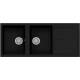 __WYSYŁKA 24H*__ | Zlew PLADOS INFINITY 116.20 DEEP BLACK (czarny mat N6) (NF11620N6)
