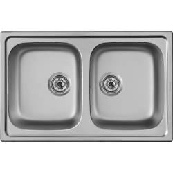 __wysyłka 24H*__ | Zlew PYRAMIS ATHENA EXTRA (79x50) 2B stal LEN (107165201) *** zamów wycięcie otworów GRATIS ***