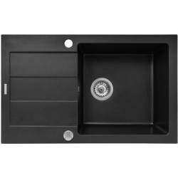 __wysyłka 24H*__ | Zlew PYRAMIS SPARTA PLUS (78x48) 1B 1D karbon (czarny mat) (70053001) *** zamów wycięcie otworów GRATIS ***