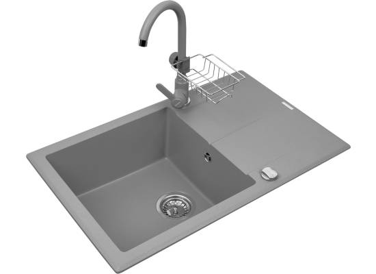 __wysyłka 24H*__ | Zlew PYRAMIS KEROS (76x48) 1B 1D szary beton (70189811)