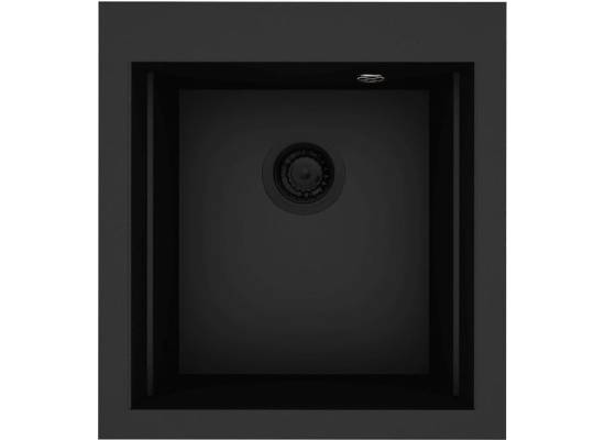 __wysyłka 24H*__ | Zlew PYRAMIS SIROS (47x51,5) 1B volcano (czarny mat) BLACK EDITION (79822801) + deska *** zamów wycięcie otworów ***