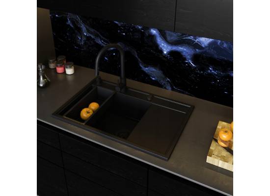 __wysyłka 24H*__ | ZESTAW PYRAMIS | CAMEA (79x50) 1B 1D L + FLEXOS | BLACK EDITION volcano (czarny mat) + wkładka + deska + dozownik (070168402BF)