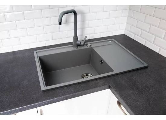 Zlew PYRAMIS CAMEA (79x50) 1B 1D (PRAWA) biały polarny (70091501) *** zamów wycięcie otworów GRATIS ***