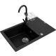 __wysyłka 24H*__ | Zlew PYRAMIS KEROS (76x48) 1B 1D czarny (nakrapiany) (70189511)
