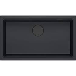 __WYSYŁKA 48H*__ | Zlew QUADRON LOGAN 110 PURE CARBON (czarny mat) + syfon PURE CARBON (HQD7644U7_BLM_I)
