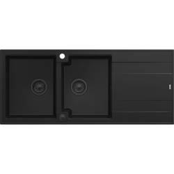 __WYSYŁKA 48H*__ | Zlew QUADRON EVAN 121 PURE CARBON (czarny mat) + syfon PURE CARBON (HQE11650U7_BLM_P2O)