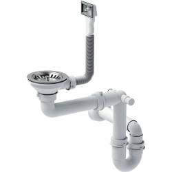 QUADRON SYFON MANUALNY DO ZLEWOZMYWAKÓW ZE STALI stalowy