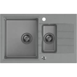 __WYSYŁKA 48H*__ | Zlew QUADRON PETER 156 SILVER STONE (szary) (HCQP57850SZK)