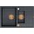 Zlew QUADRON MORGAN 156 BLACK DIAMOND (czarny metalik) + syfon ZŁOTY (HB8224U8-G1_P2O)
