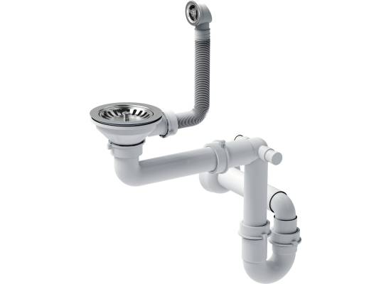 __WYSYŁKA 24H*^__ | Odpływ zatyczkowy 3 1/2" z syfonem 1-komorowy stal (GRANIT-pionowy), save space