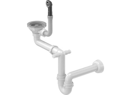 __WYSYŁKA 48H*__ | Odpływ zatyczkowy 3 1/2" z syfonem 1-komorowy Power Color silver stone (GRANIT-pionowy), save space