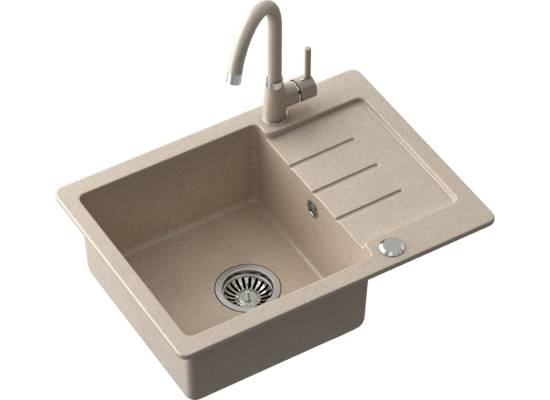 __WYSYŁKA 48H*__ | Zlew QUADRON JOHNNY 116 RIVER SAND (beżowy) (HCQJ6044BEZK)