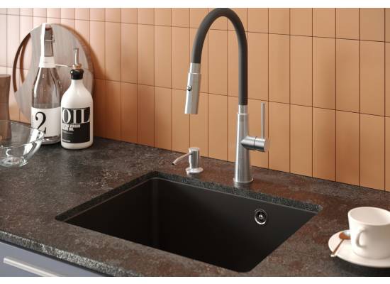 Zlew QUADRON ALEC 40 SILVER STONE (szary) (HQA4640SZK)