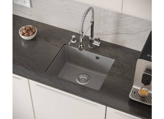 Zlew QUADRON ALEC 40 SILVER STONE (szary) (HQA4640SZK)