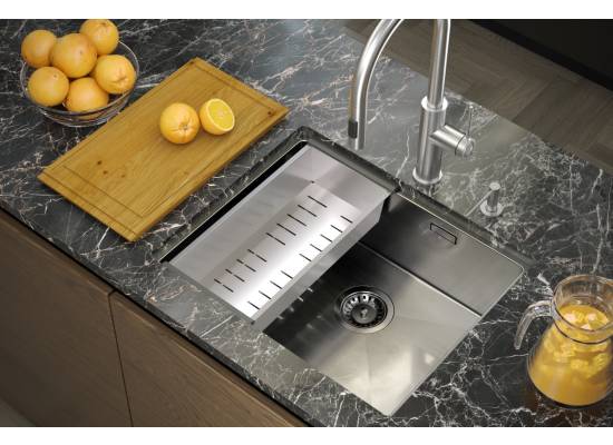 __WYSYŁKA 48H*__ | Zlew QUADRON ANTHONY 60 INOX (stal szczotkowana) (MF5444BS)