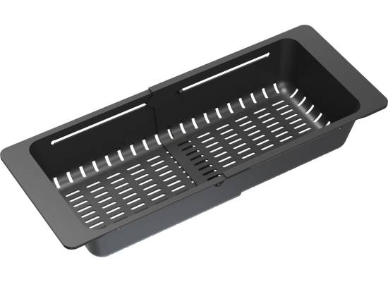 __WYSYŁKA 24H*^__ | Wkładka/odsączarka z tworzywa QUADRON regulowana | 320-460x185mm | PURE CARBON (czarny) (B3218_BL)