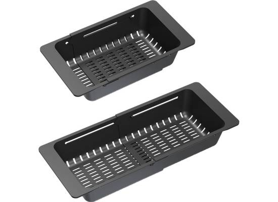 __WYSYŁKA 24H*^__ | Wkładka/odsączarka z tworzywa QUADRON regulowana | 320-460x185mm | PURE CARBON (czarny) (B3218_BL)