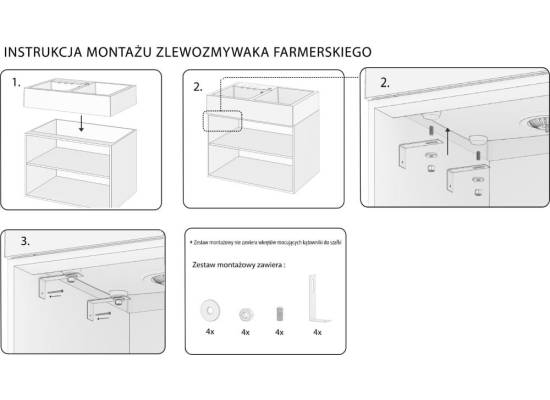 __WYSYŁKA 48H*__ | Zlew farmerski QUADRON BILL 120 SNOW WHITE (biały) + syfon ZŁOTY (HCQB9062U1_PVDG1)