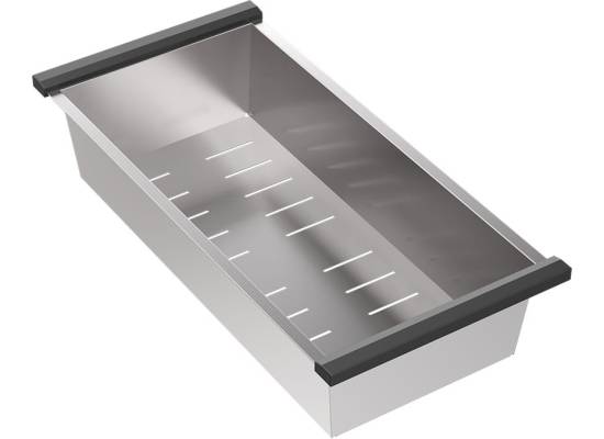 __WYSYŁKA 48H*__ | Wkładka/odsączarka stalowa QUADRON 425x200x60mm | stal (INOX) (BSK-42520S)