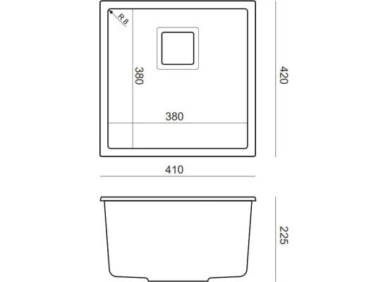 Zlew QUADRON DAVID 40 SILVER STONE (szary) (HQD4242U5-BS)