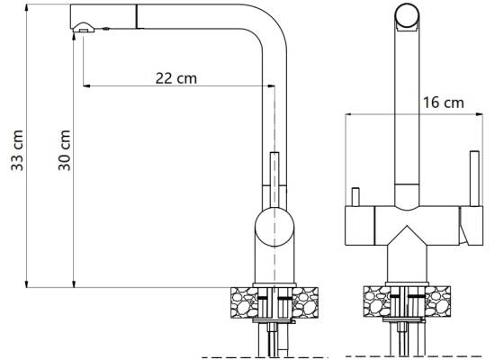 __WYSYŁKA 48H*__ | Bateria QUADRON ELLEN PULL-OUT FILTER PURE CARBON (czarny mat) (3673512_BLM)