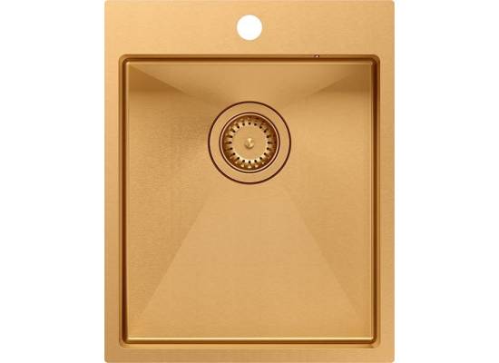 __WYSYŁKA 48H*__ | Zlew QUADRON RUSSEL 90 COPPER (miedź szczotkowana) (HB4050PVDBSC1)